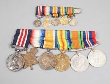 A Great War medal group of 6 including a Military Medal awarded to T4-240995 L.C PL C.T. TYRRELL.