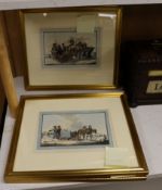 A set of four 19th century French coloured lithographs, Emperor Alexander I and other Russian