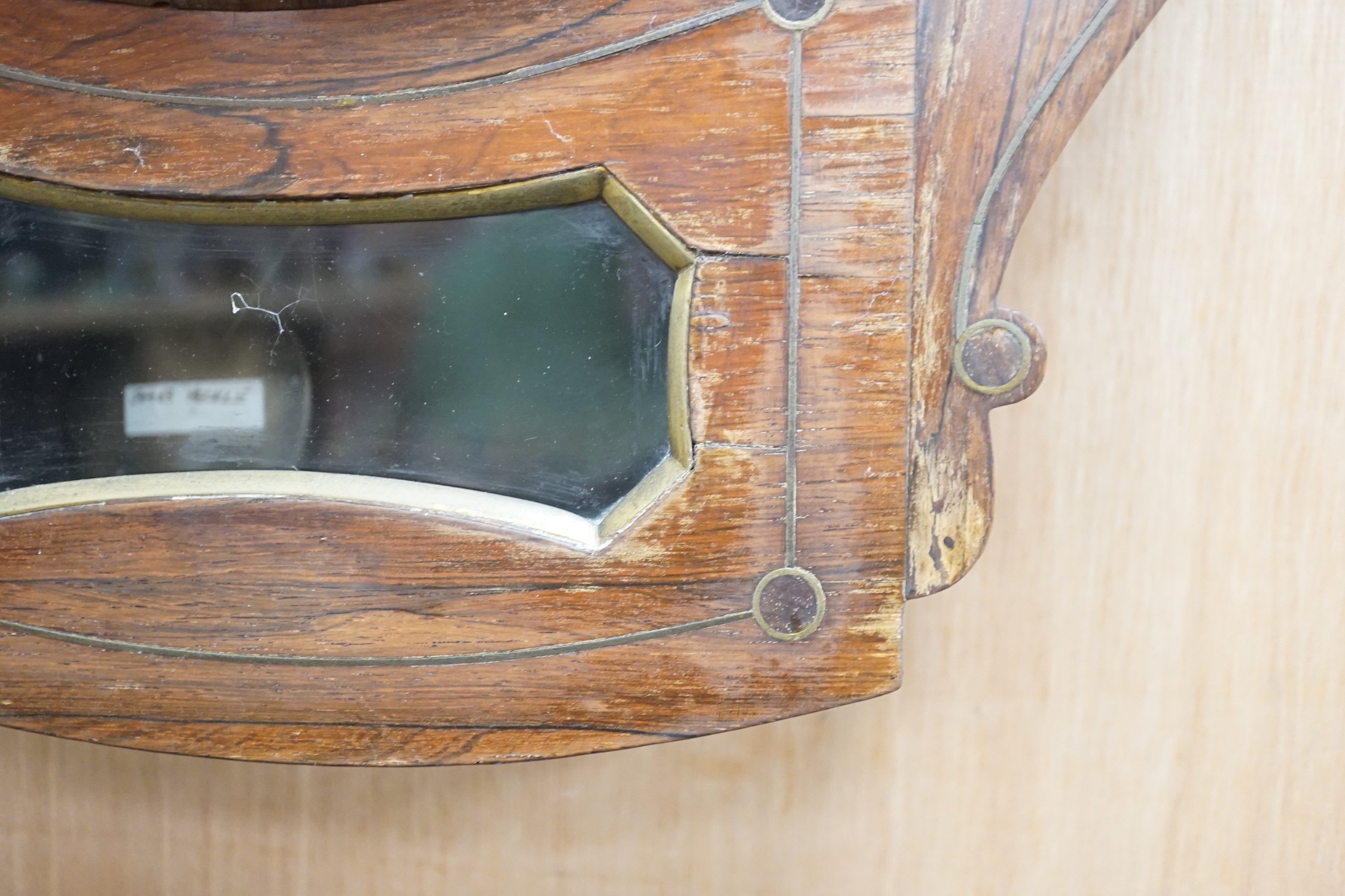 A Victorian inlaid rosewood drop-dial wall clock, James Heckle, Liverpool, single fusee movement - Image 3 of 3