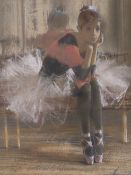 Russian School, pastel, Young ballerina, indistinctly signed, 33 x 25cm