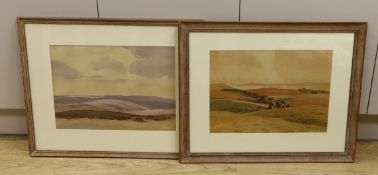 Walter Robert Stewart Acton (1879-1960), two watercolours, Sussex landscapes, signed, 32 x 44cm,