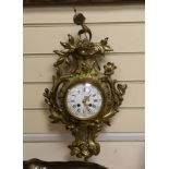 A 19th century French ormolu cartel wall clock, by A Thomas Dubret, 53cms high