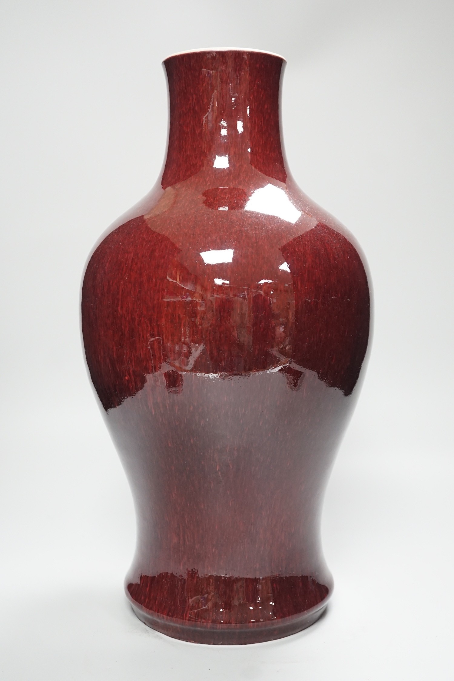 A 19th century Chinese sang de boeuf vase, neck cut down, 36.5cms high - Image 2 of 4