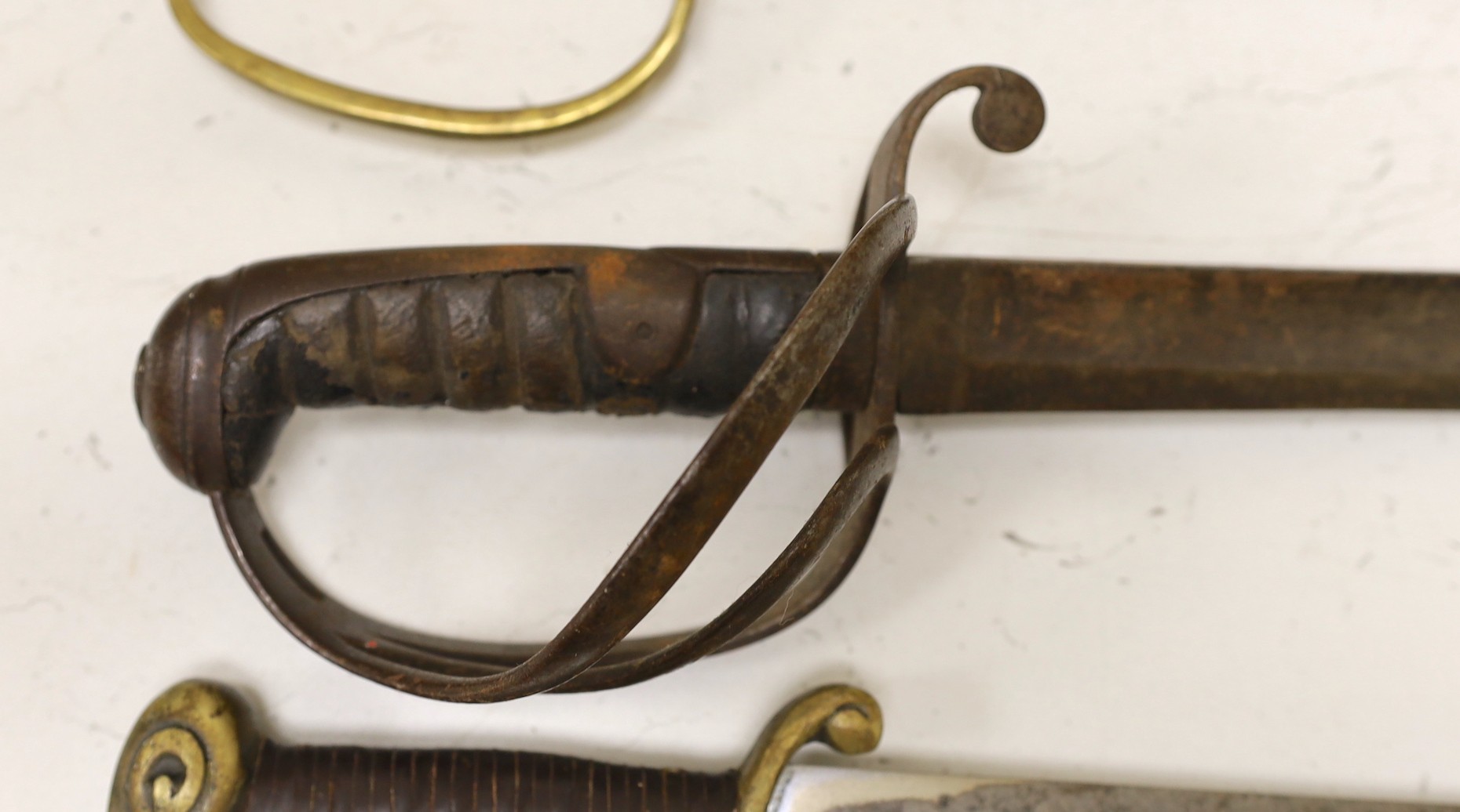 Three various swords, longest 78cms - Image 4 of 7