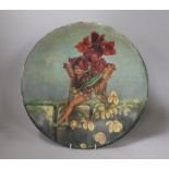 A ‘fairy’ wall plate with pseudo Carlton Fantasia Ware label to reverse, 35cm