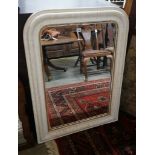 A 19th century French wall mirror, re-painted, width 77cm, height 104cm