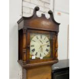 An early 19th century mahogany thirty hour longcase clock, the painted dial marked R. Grant, East
