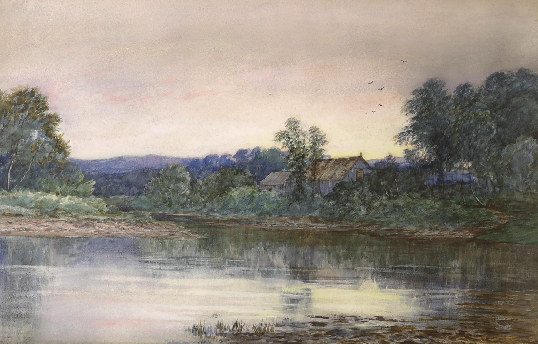 William Beattie Brown (1831-1909), watercolour, 'An old bobbin mill on the Spey', signed and dated