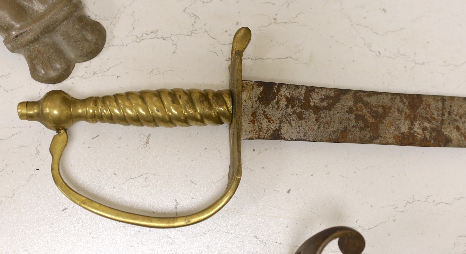 Three various swords, longest 78cms - Image 6 of 7