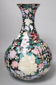 A large Canton (Guangzhou) enamel vase, 39cm