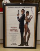 James Bond: View to a Kill (1985) US 1 Sheet trailer film poster (framed), 110cms high x 667cms