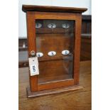 A Victorian style mahogany key box, height 36cm