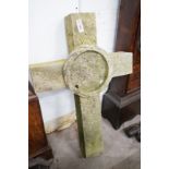 A marble cross, width 70cm, height 103cm