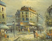 Garber, oil on canvas, Paris Street scene, signed, 40 x 50cm