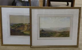 Vivian Rolt R.B.A (1874-1933), two watercolours, Downland view and 'The Downs, Chantry Hill, Nr
