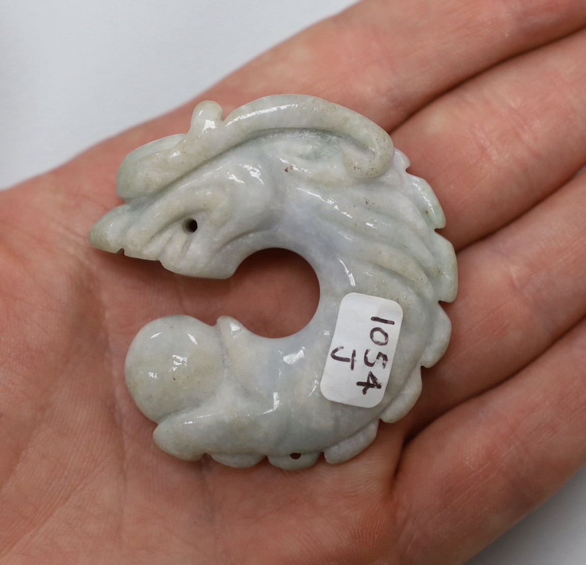 Three Chinese jade or bowenite carvings - Image 7 of 7
