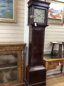 An early 19th century oak eight day longcase clock marked Peters(?) Cambridge, height 205cms.