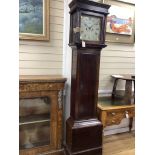 An early 19th century oak eight day longcase clock marked Peters(?) Cambridge, height 205cms.