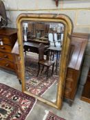 A 19th century French giltwood and composition wall mirror, width 79cm, height 140cm