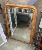 A 19th century French giltwood wall mirror, width 86cm, height 116cm