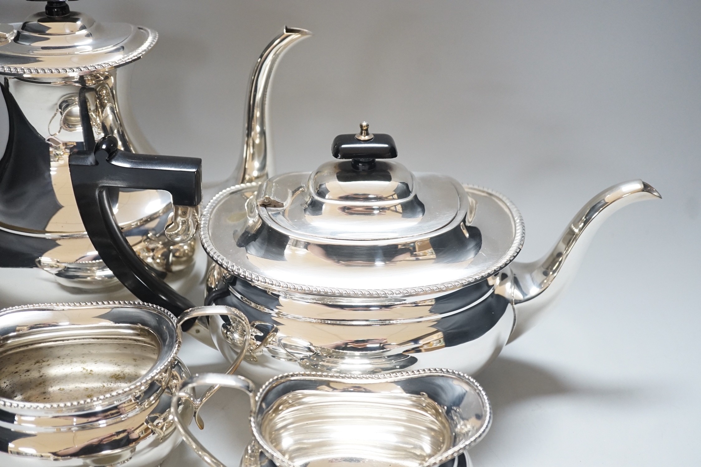 A five piece Garrard and Co, Regent St, plated tea set - Image 4 of 6