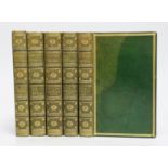 Austen, Jane - (Collected Novels) - 5 vols, engraved frontispieces; mid 19th cent. polished green