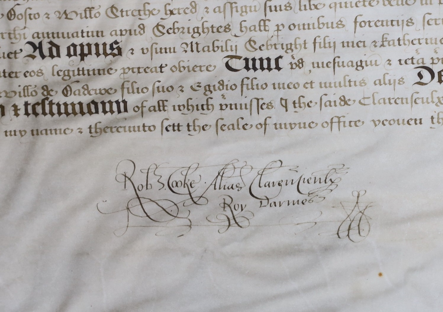 Two documents relating to a grant of arms to Edward Sebright of Blakeshall in Wolverley, - Image 14 of 14
