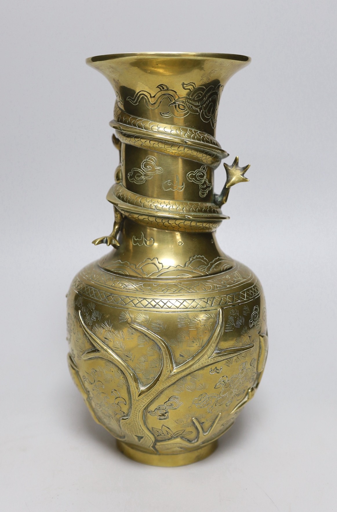 A Chinese bronze’dragon’ vase, - Image 2 of 4