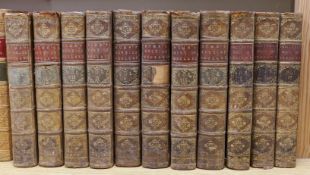 ° ° Hume, David - The History of England, 8 vols, 8vo, calf, T.Cadell, London, 1773 and Smollett,