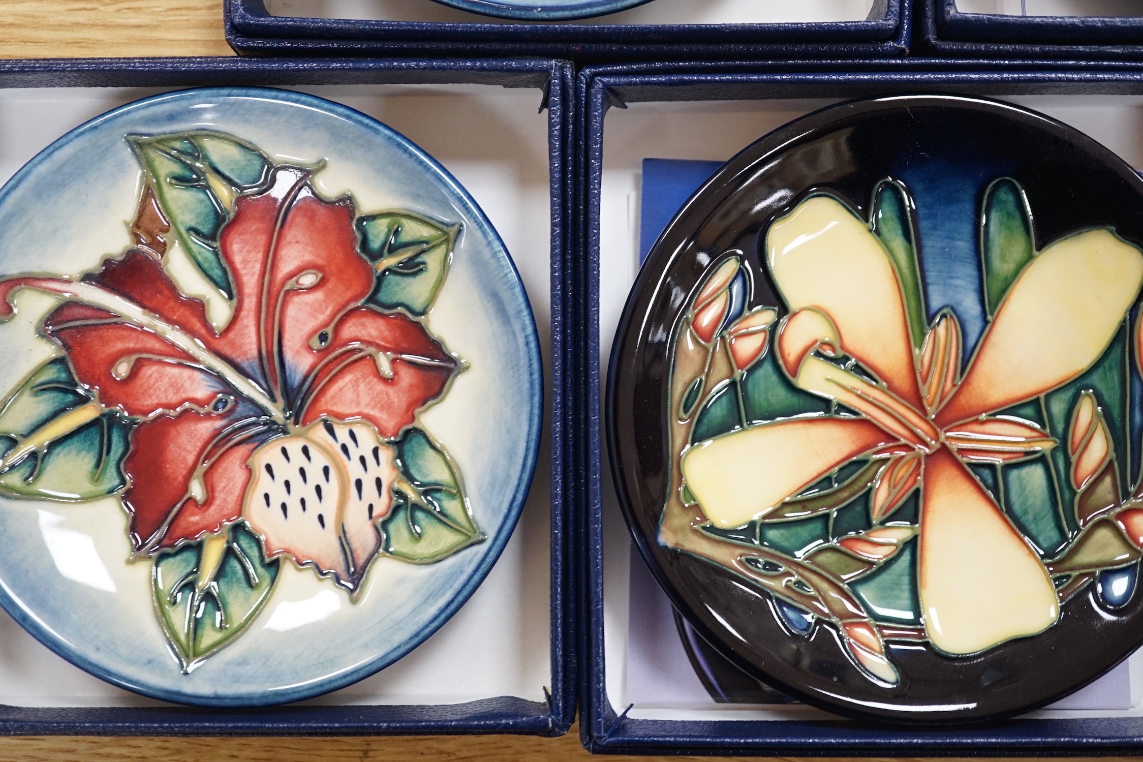 Six boxed Moorcroft pin dishes, A Woodside Farm, Panache, Simeon, Triple Choice, and Anna Lily. Each - Image 3 of 5