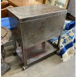 A vintage Atal industrial hinged top cabinet, width 45cm, depth 68cm, height 78cm