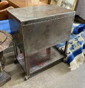 A vintage Atal industrial hinged top cabinet, width 45cm, depth 68cm, height 78cm