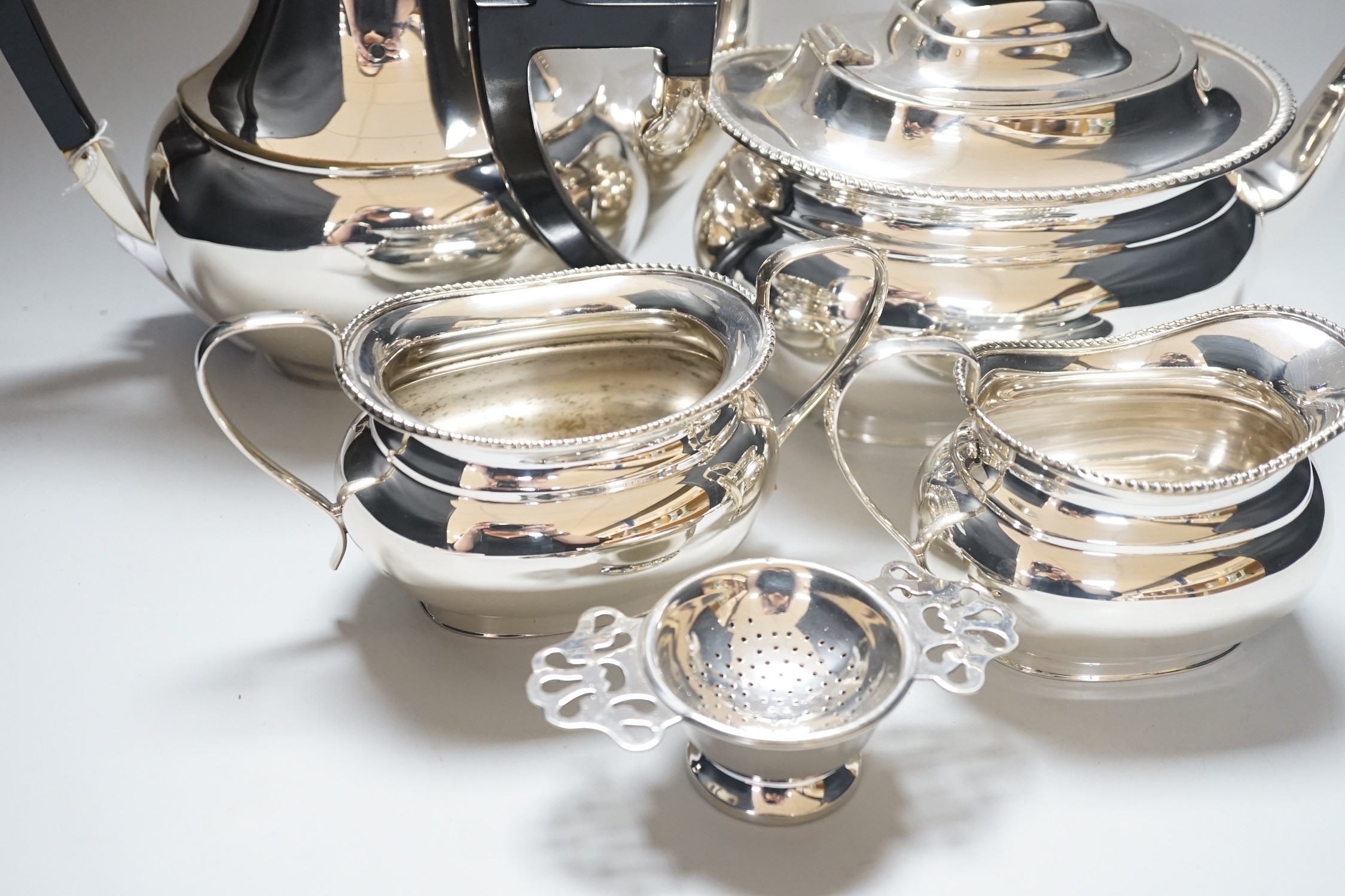 A five piece Garrard and Co, Regent St, plated tea set - Image 6 of 6