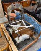 A faux antler elbow chair, width 60cm, depth 57cm, height 120cm