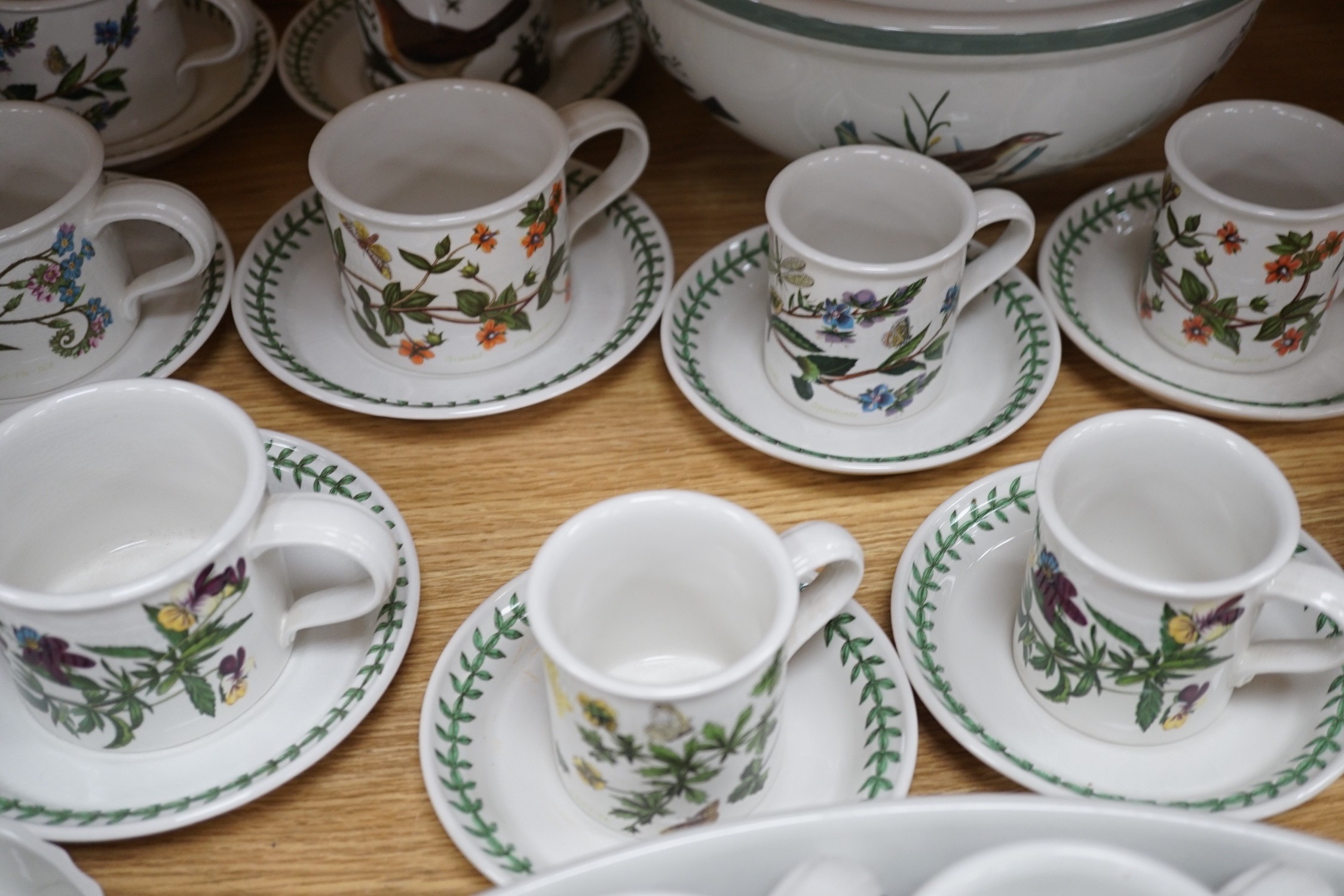 A mixed Portmerion dinner service- a biscuit jar and cover, tureens, serving dishes, teapot etc - Image 3 of 8