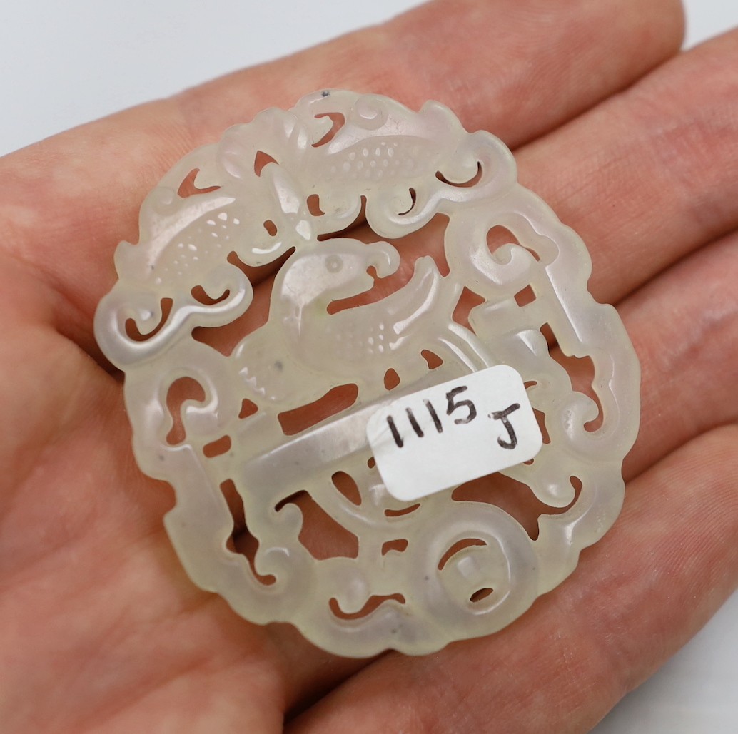 Three Chinese jade or bowenite carvings - Image 3 of 7