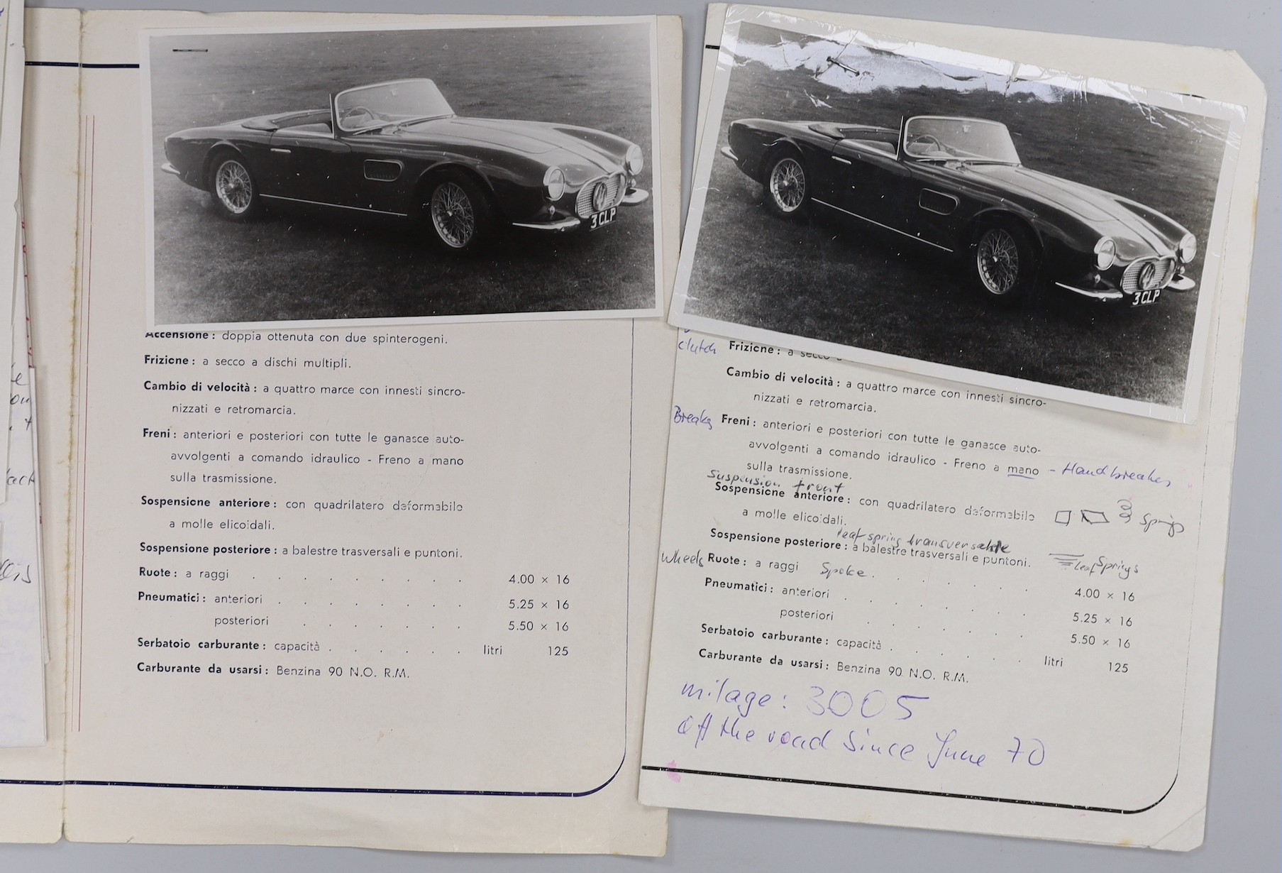 Maserati related ephemera including signed Stirling Moss Limited correspondence - Image 7 of 9