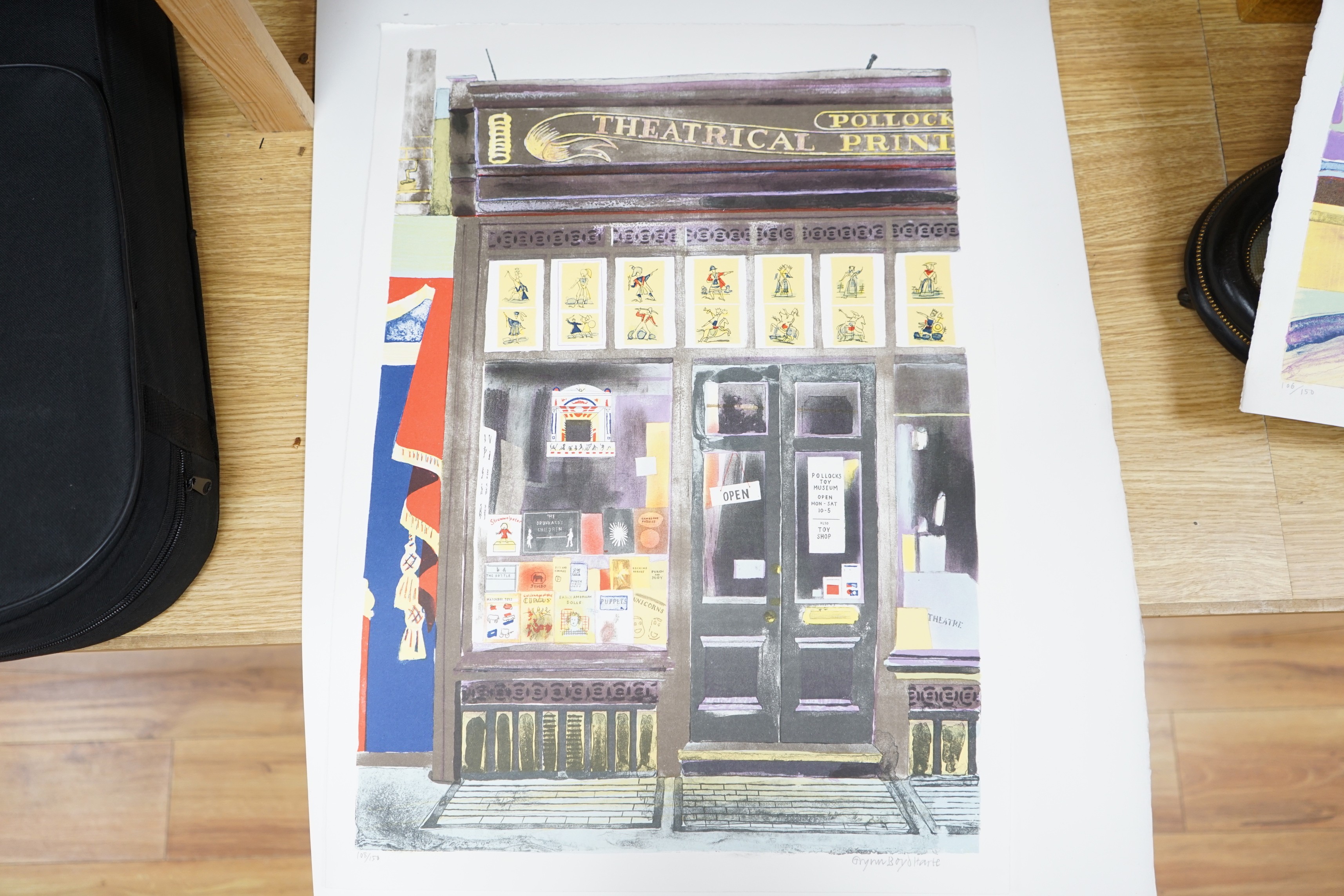 Glynn Boyd Harte (1948-2003), three limited edition prints, Café interior, Pollocks Toy Museum and - Image 3 of 4