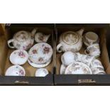 A Wedgwood Lichfield pattern part tea set and a T.Goode and co for Hammersley floral part tea set