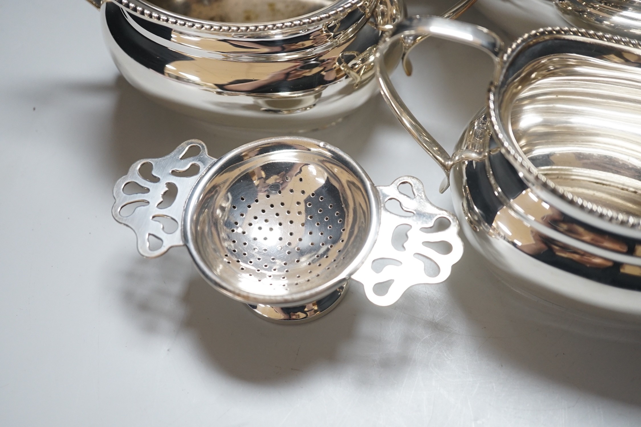 A five piece Garrard and Co, Regent St, plated tea set - Image 2 of 6