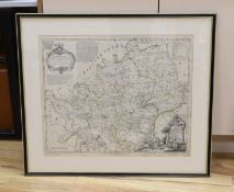 Thomas Kitchin, coloured engraving, A New and Improved Map of Hartfordshire (sic), sold by J.