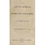 ° ° Dickens, Charles - Nicholas Nickleby, 1st edition in book form, 1st state, stab holes present,