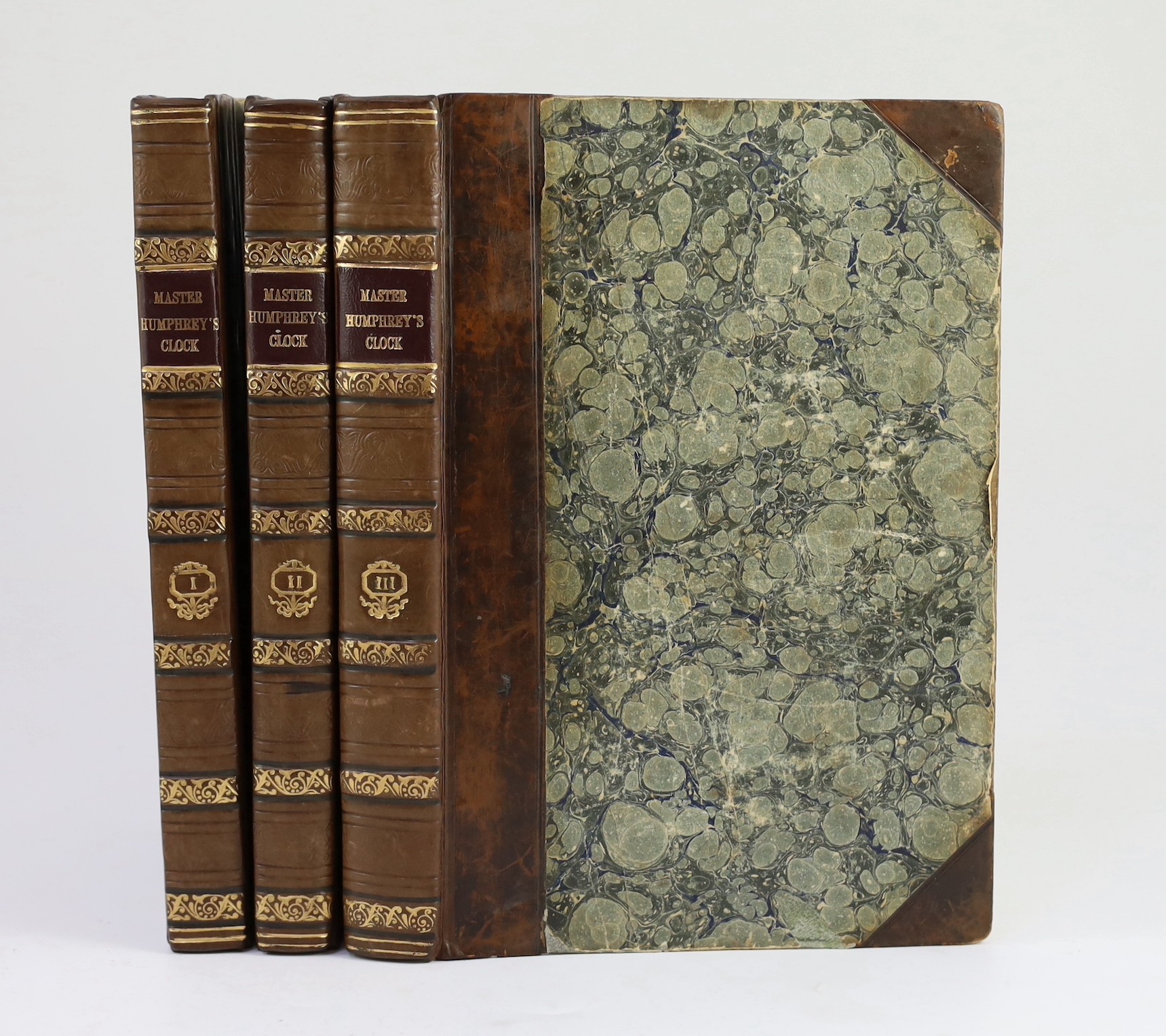 ° ° Dickens, Charles - Master Humphrey’s Clock, 1st edition in book form, 3 vols, 8vo, later quarter - Image 4 of 4