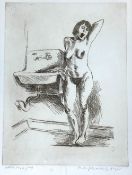 Raphael Soyer (1899, 1987), etching, nude female, signed and inscribed, 36 x 28cm