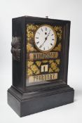 A late 19th century French ebonised calendar timepiece, by Antoine Redier, Paris, 45cm