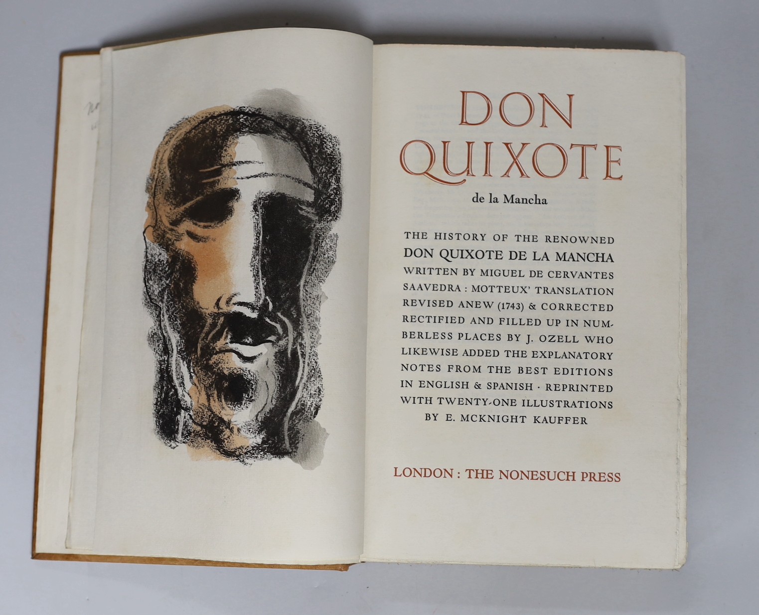 ° ° Nonesuch Press - Cervantes, Miguel de - The History of the renowned Don Quixote, 2 vols, - Image 2 of 3