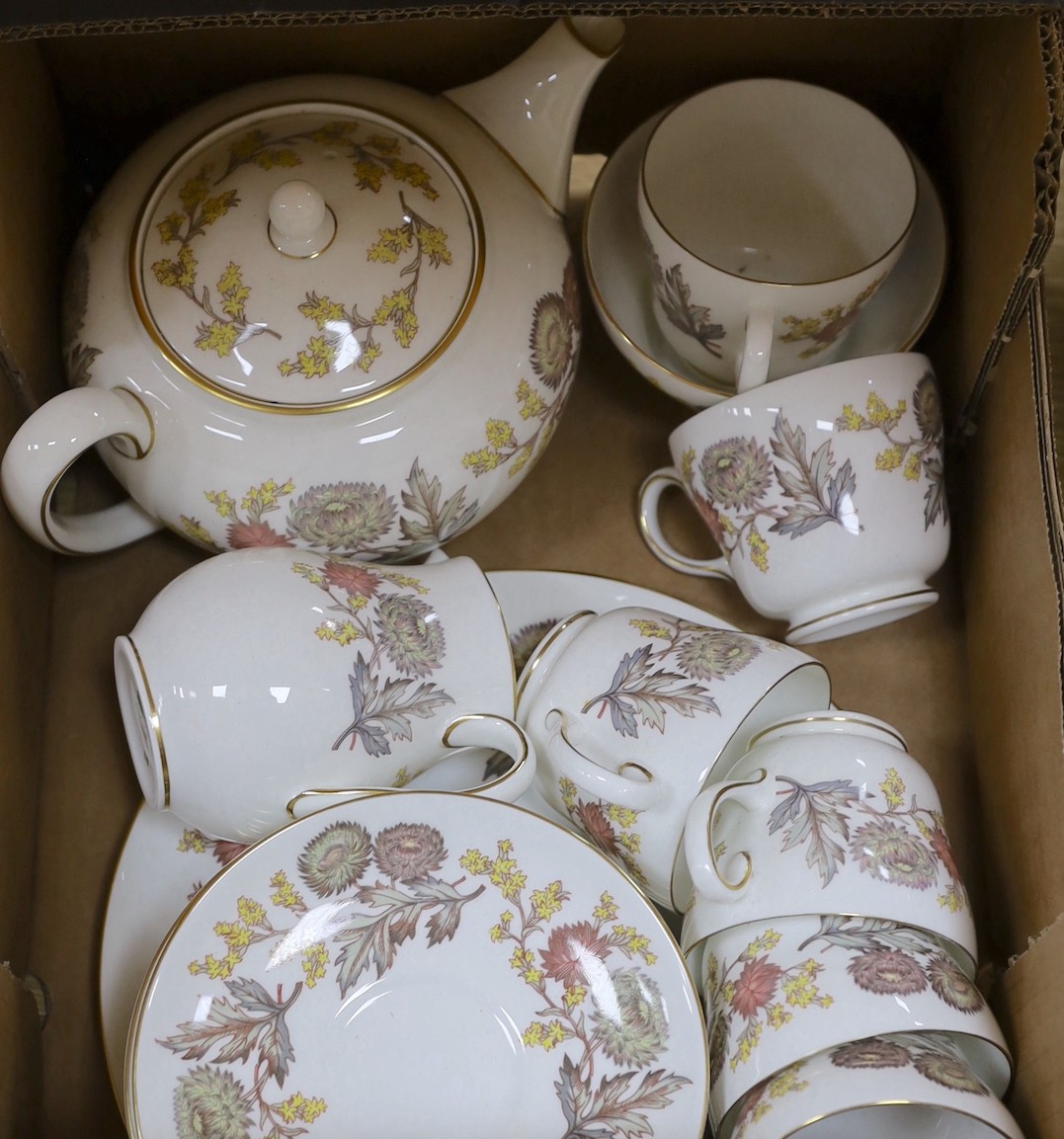 A Wedgwood Lichfield pattern part tea set and a T.Goode and co for Hammersley floral part tea set - Image 3 of 3