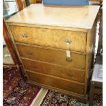 A George I style walnut secretaire chest, width 78cm, depth 47cm, height 99cm