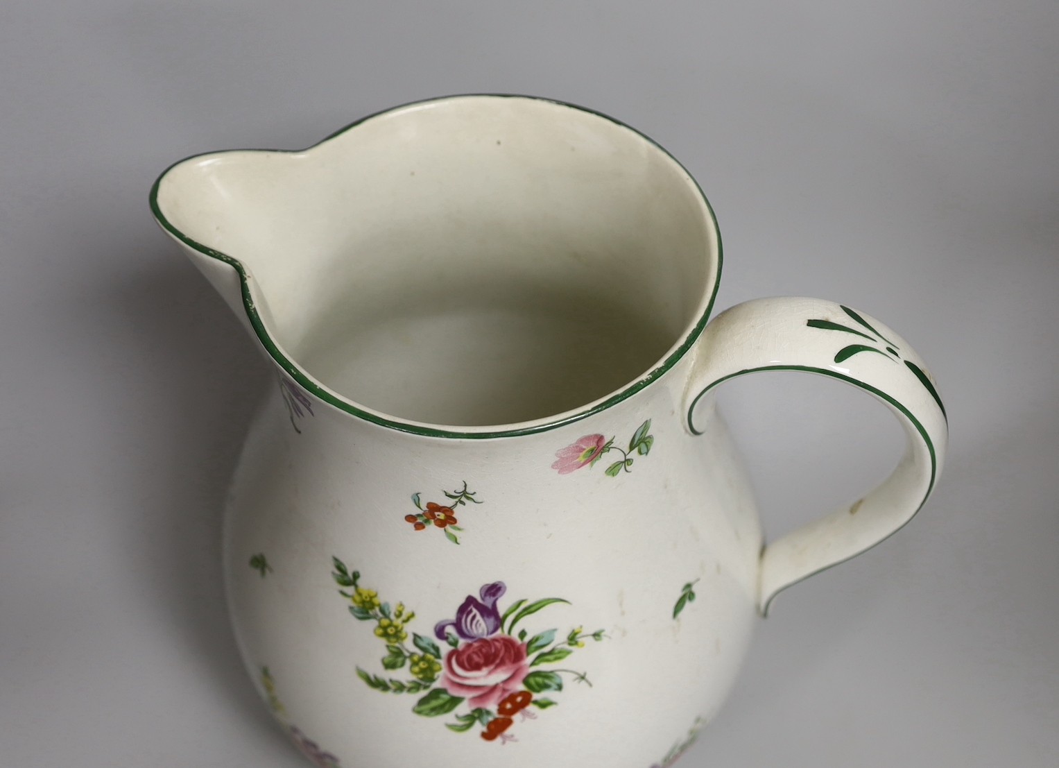 A Pountney jug, commemorating 100 years of the Bristol porcelain factory 1770 -1781, decorated - Image 3 of 4