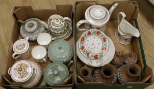 A group of Wedgwood tea wares, a Paris porcelain part tea set, Doulton silicon wares etc., 19th/20th